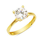 Altın Tektaş Yüzük 14 Ayar