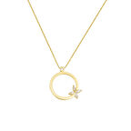 Kelebekli Halka 14 Ayar Altın Kolye