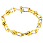 Kalın Tiffany Zincir 14 Ayar Altın Bileklik