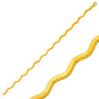 Zikzaklı Ajda Bileklik 14 Ayar Altın