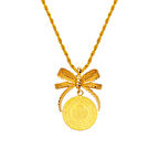 Çeyrek Altınlı 22 Ayar Fiyonklu Kolye