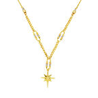 Gurmet Zincirli Kuzey Yıldızı Altın Kolye 14 Ayar