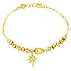 Kuzey Yıldızı Charmlı 14 Ayar Altın Bileklik