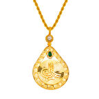 Damla Işıltılı 14 Ayar Altın Tuğra Kolye