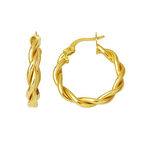 Burgulu Halka Altın Küpe 14 Ayar