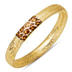 İtaly Leopar Desenli 14 Ayar Altın Bileklik