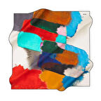 Aker Tivil İpek Eşarp 8822713-912-48099 Mavi Karışık Desen