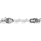 Renault On Aks Sag Abslı Clio II 1,2 / 1,4 / 1,6 8v 16v 98> (ic Freze:23 Dis Freze:21 Uzunluk:715 Abs Halkas - Gsp 250017