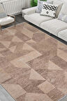 MONET 4125A Bej Klasik Modern Toz Tutmayan Halı Kilim
