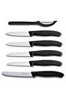 6 Parça Siyah Soyma Bıçak Seti Ve Soyacak