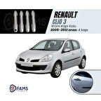 Renault Clio 3 Hb Krom Kapı Kolu 4 Kapı 2005-2012 Paslanmaz Çelik