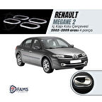 Renaul.t. Megane 2 Krom Iç Kapı Kolu Çerçeve 4 Kapı 2002 - 2009 P.çelik (AKSESUAR)
