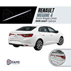 Renault Megane 4 Krom Bagaj Alt Çıtası 2016 Üzeri P. Çelik Sedan Uyumlu