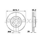 Nissan On Fren Aynası Havalı Nissan Primera P12 03-10 X-Traıl 01-10 Maxıma 10-> (280x5) - Braxıs Ae0137