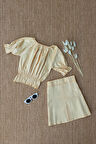 Kız Çocuk Alina Madonna Gold Etek Bluz Takım