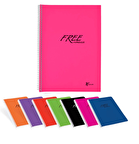 Free A4 40 Yaprak Kareli PP Kapak Defter Keskin Color