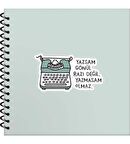 Keskin Color Sticker Defter Hisli Şeyler 16x15 50 Yp. Çizgili Stickerli Defter Yazsan Gönül Razı Değil Yazmasam Olmaz