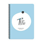 Keskin Hisli Şeyler - Gözüm Yükseklerde 80 Yaprak A4 Kareli Spiralli Stickerli Defter 500518-99