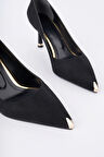 Ucu Metal Detay İnce Topuk Kadın Stiletto MKS555