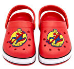 Erkek Çocuk Örümcek Adam Baskılı Işıklı Kaymaz Taban Terlik Havuz Plaj Sandaleti  