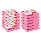 Noki Memo 75x75 mm Yapışkanlı Not Kağıdı 80 Yaprak Koyu Pembe 12 Adet 12165