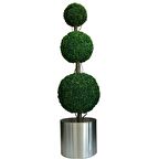 Yapay Ağaç Şimşir Top 3 Toplu 170 cm Galvaniz Saksılı 1. Kalite