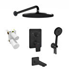 ECA Dalia Ankastre Duş Seti 3-Yollu Mat Siyah 102199771C1