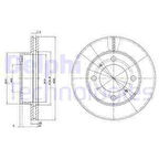 Toyota On Fren Diski (aynası) Havalı Toyota Corolla 1.6 Enjeksyonlu 1992-2003 (ae100 Ae101 Ae111 Kasa) (255 - Delphi Bg2891