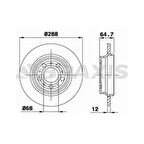Volvo Arka Fren Disk Aynası S80 2.8t6.2.9.2.0.2.0t.2.4 05.98 S60 2.4.2.4t.2.4d5.2.0t.2.4t Awd 11.00 XC 7 - Braxıs Ae0333