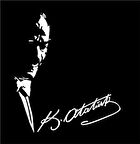 Atatürk Ve İmza Sticker Oto Sticker Yapıştırması Etiket