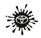 Toyota Boya Sıçraması Görünümü Araba Stickerı 15CM 2 Adet