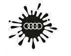 Audi Boya Sıçraması Görünümü Araba Stickerı 15CM 2 Adet