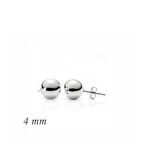 Lucky Life 925 Ayar Gumuss  Top Küpe - 4 mm