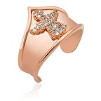 Lucky Life 925 Ayar Gumuss  Rose Melek Desenli Eklem Yüzük