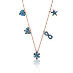 Lucky Life 925 Ayar Gumuss  Firuze Taşlı Şans Kolyesi