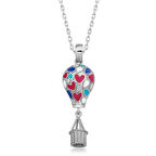 Lucky Life 925 Ayar Gumuss  Kalpli Kapadokya Balon Kadın Kolye