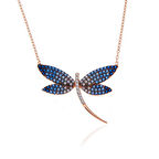 Lucky Life 925 Ayar Gumuss  Rose Yusufçuk Kadın Kolye