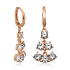 Lucky Life 925 Ayar Gumuss  Sıra Taşlı Küpe