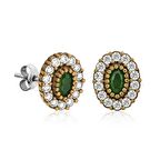 Lucky Life 925 Ayar Gumuss  Otantik Oval Çivili Kadın Küpe