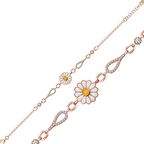 Lucky Life 925 Ayar Gumuss  Rose Papatya Kadın Bileklik