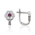 Lucky Life 925 Ayar Gumuss  Çiçek Çocuk Küpesi