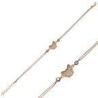 ​Lucky Life 925 Ayar Gumuss  Rose Kelebek Kadın Bileklik