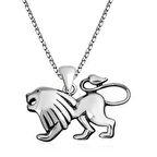 ​Lucky Life 925 Ayar Gumuss  Aslan Kolye