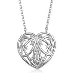 Lucky Life 925 Ayar Gumuss  Bombeli Kalp Kadın Kolye