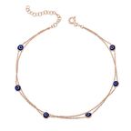 Lucky Life  Rose Çift Zincirli Nazar Kadın Bileklik