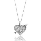 Lucky Life Gümüş Kalpli Kadın Kolye