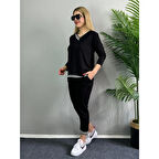 Lucky Life Kadın Yeni Sezon Uzun Kollu Ribana Detay Ikili Takım