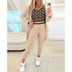 Lucky Life Kadın Uzun Kollu Krep üçlü Takım