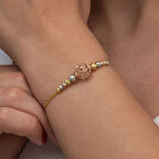 Lucky Life Gümüşh  Kadın Renkli Top Dorika Kadın Bileklik