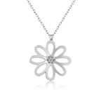 Gümüş Çiçek Kadın Kolye